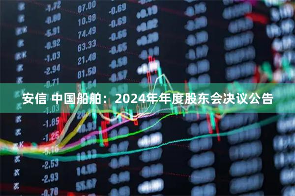 安信 中国船舶：2024年年度股东会决议公告